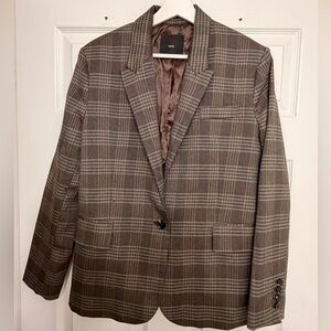 Mango Classic Checkered Blazer Size US SM
